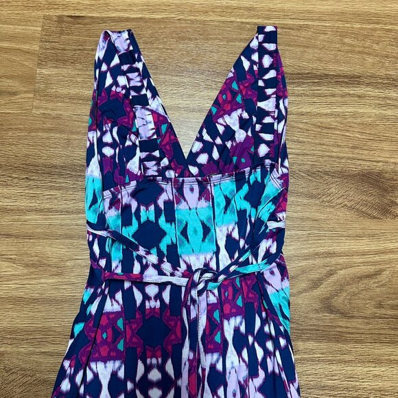 Charlotte Russe - Women's Sleeveless Blue, Purple, and White Maxi Dress - Size S - Picture 6 of 8